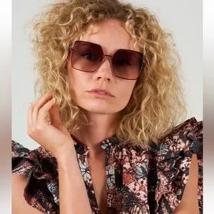 Alexander McQueen $980 Skull Square Framed Burgundy Sunglasses Dust Bag NWT Alexander McQueen® AM0433S Rectangle Sunglasses EuroOptica™ main image 4